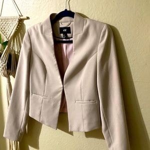 H&M blazer, cream, size US 8